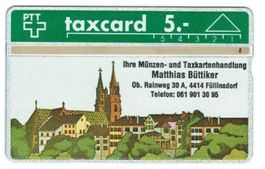 Taxcard 111E_16809, (K-91/106A) Büttiker Füllinsdorf 500 Ex