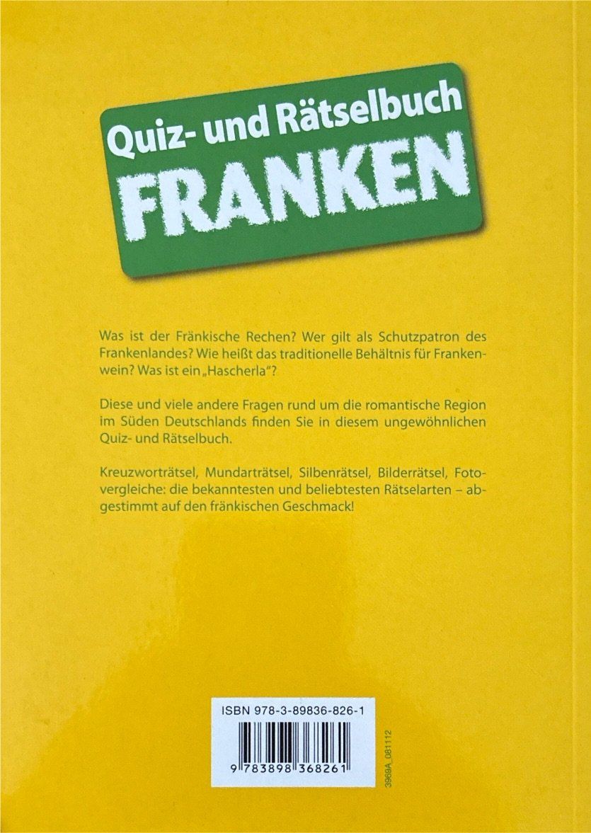 Libri: Quiz- und Rätselbuch Franken – Nuovo (secondo la descrizione) da Sarnen venduto da Livres 1