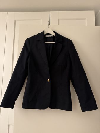 Damen Blazer schwarz mit blauem Inlet - Größe 40