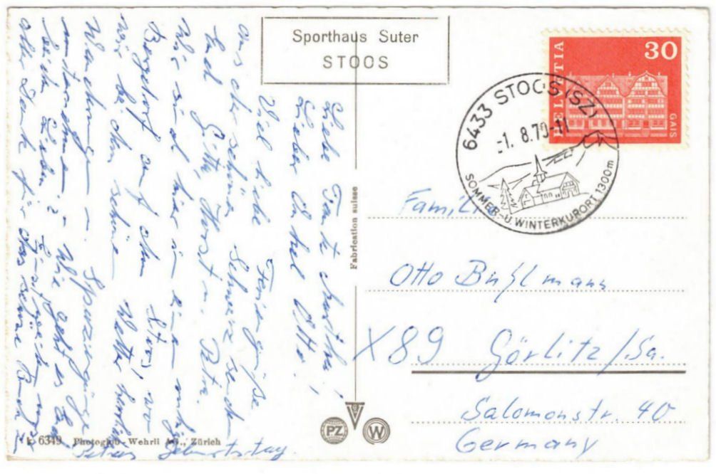 Cartes postales: Stoos - Standseilbahn mit Mythen – D'occasion à Binningen par Mountainrider 1