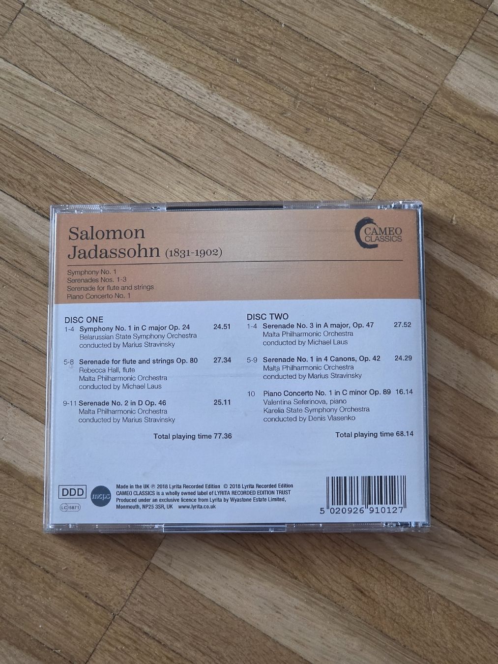 CD: Doppel-CD: Salomon Jadassohn: Symphony No.1, Serenaden – Usato da Aesch BL venduto da immon 1