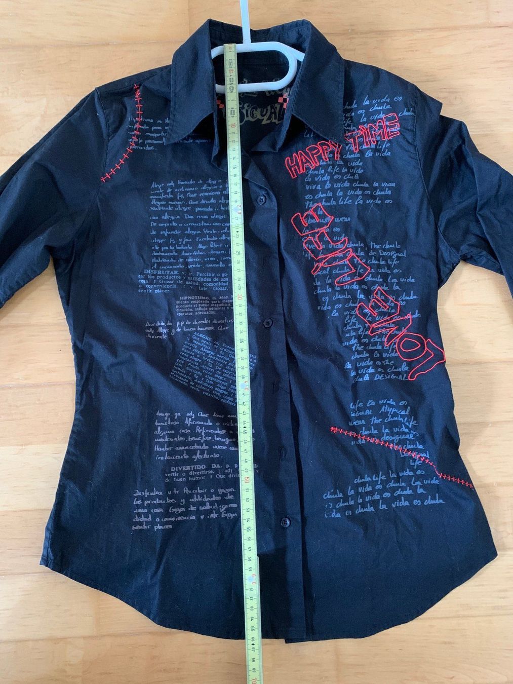 Desigual Camicette: schöne Bluse Desigual, schwarz mit Schrift – Nuovo (secondo la descrizione) da Zäziwil venduto da kreative-ideen 6