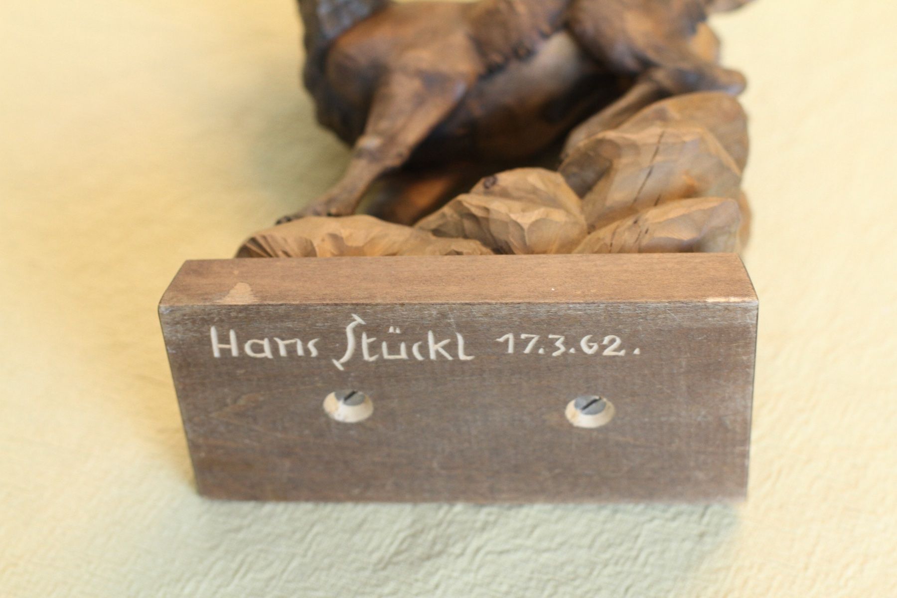 Statuette: Ziegenbock geschnitzt von 1962 – Usato da Muri b. Bern venduto da rasastro 1