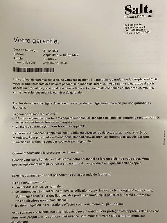 Portables: iPhone 16 Pro Max 256gb Natural Titanium (NEW) – D'occasion à Le Grand-Saconnex par samichiban 1