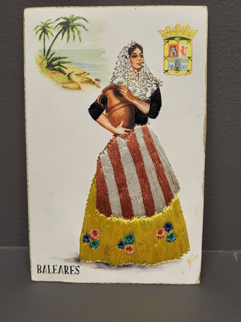 Cartoline postali: Postkarte bestickt Spanien – Usato da Zürich venduto da BOAC1943