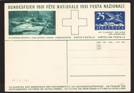 Flugpost, Bundesfeierkarte 1931 , Nr. 54 l d , Dallenwil