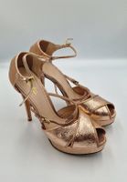 Sebastian Luxus Sandaletten Roségold Leder High Heels Gr. 41