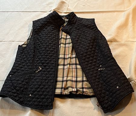 Damen Steppweste Made in Italy – Dunkelblau (Navy) – Gr. M 