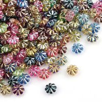 Acrylperlen m. Metalleffekt Blume 100St.
