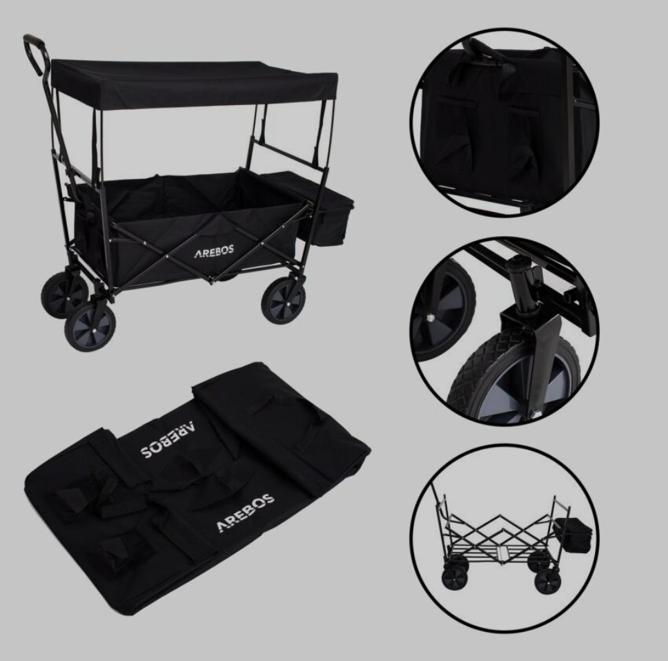 Brouettes: Bollerwagen mit Dach ECO - Schwarz - Neu – Neuf (Voir description) à Nebikon par warendiscount 1