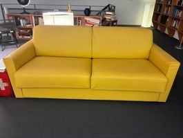 Gross Leder Schlaf Sofa, Italienischer design - NP 9000