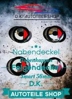 Smart 56 mm Nabendeckel, Radnaben, Nabenkappen Rot