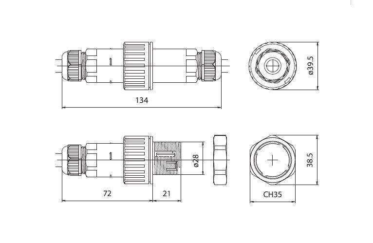 Componenti elettronici: Outdoor Stecker & Kupplung IP68 – Nuovo e nell'imballaggio originale da Neunkirch venduto da liquidationen_8152 1