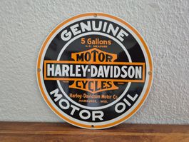 Emailschild Harley Davidson Motorrad Logo USA Emaille Schild