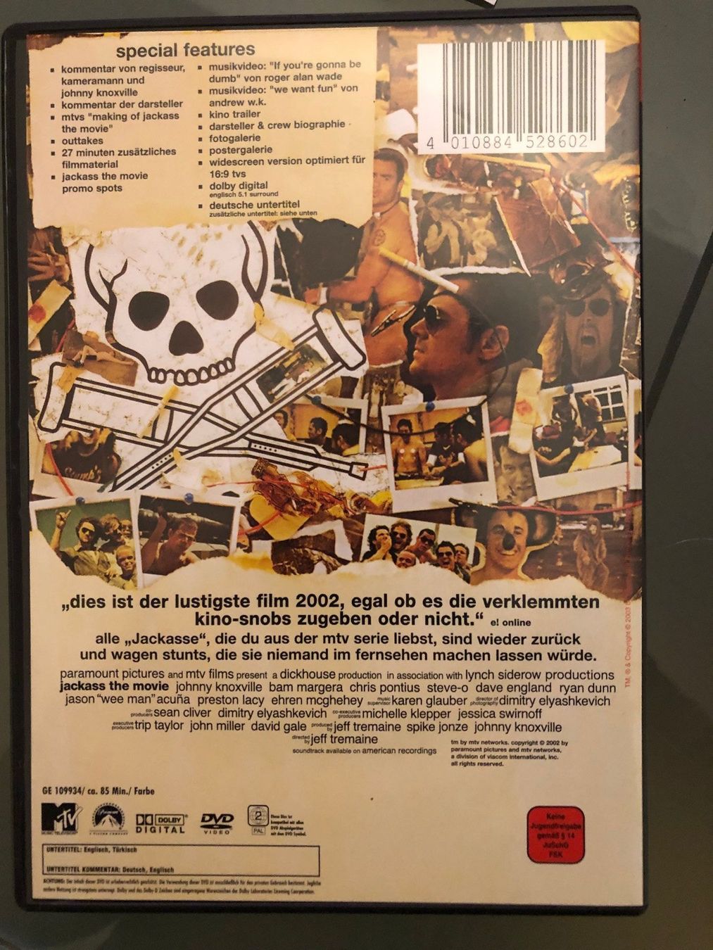 Tutti i DVDs: JACKASS the movie DVD Video – Usato da Unterramsern venduto da 540c 3