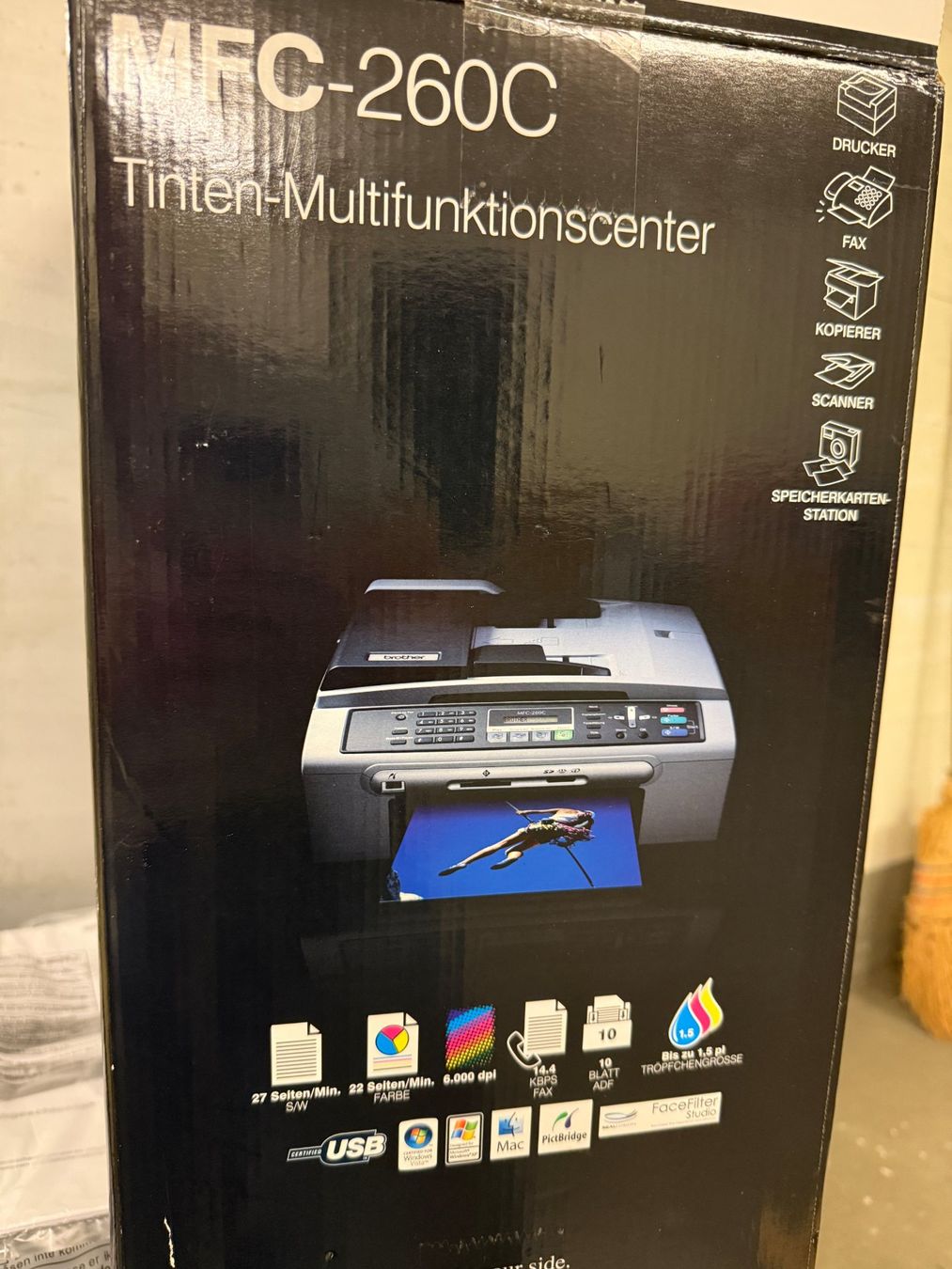 Brother Drucker: Brother MFC-260C Tinten-Multifunktionscenter – Neu (gemäss Beschreibung) aus Schlieren von Stadtammannamt_8952 3