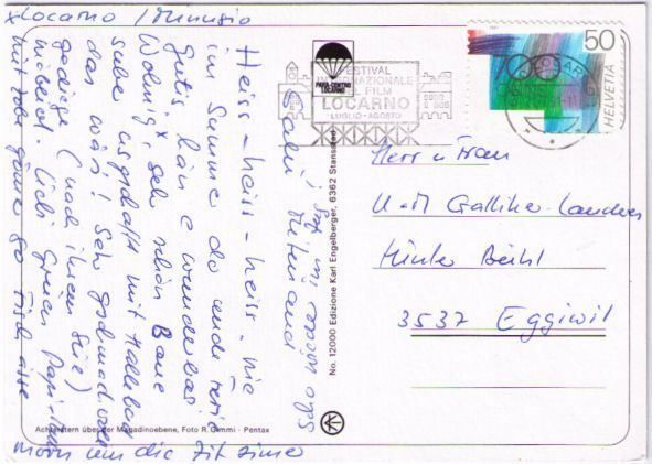 Cartoline postali: Magadino - Fallschirmspringen – Usato da Binningen venduto da Mountainrider 1