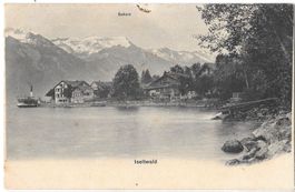 Iseltwald Ansicht mit Dampfschiff