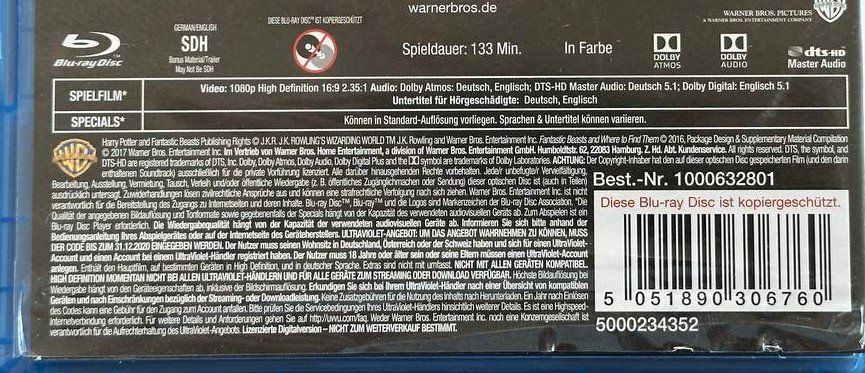 Tutti i DVDs: Phantastische Tierwesen – Usato da Beringen venduto da Mantafisch1 2