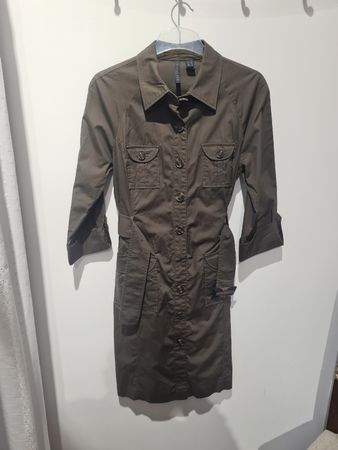 Mango Collection: Elegantes Kleid, khaki, Gr. M