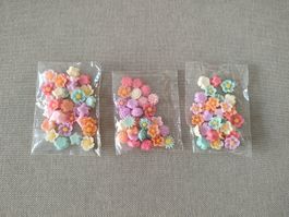 90 Stk. Cabochon mit Blumen