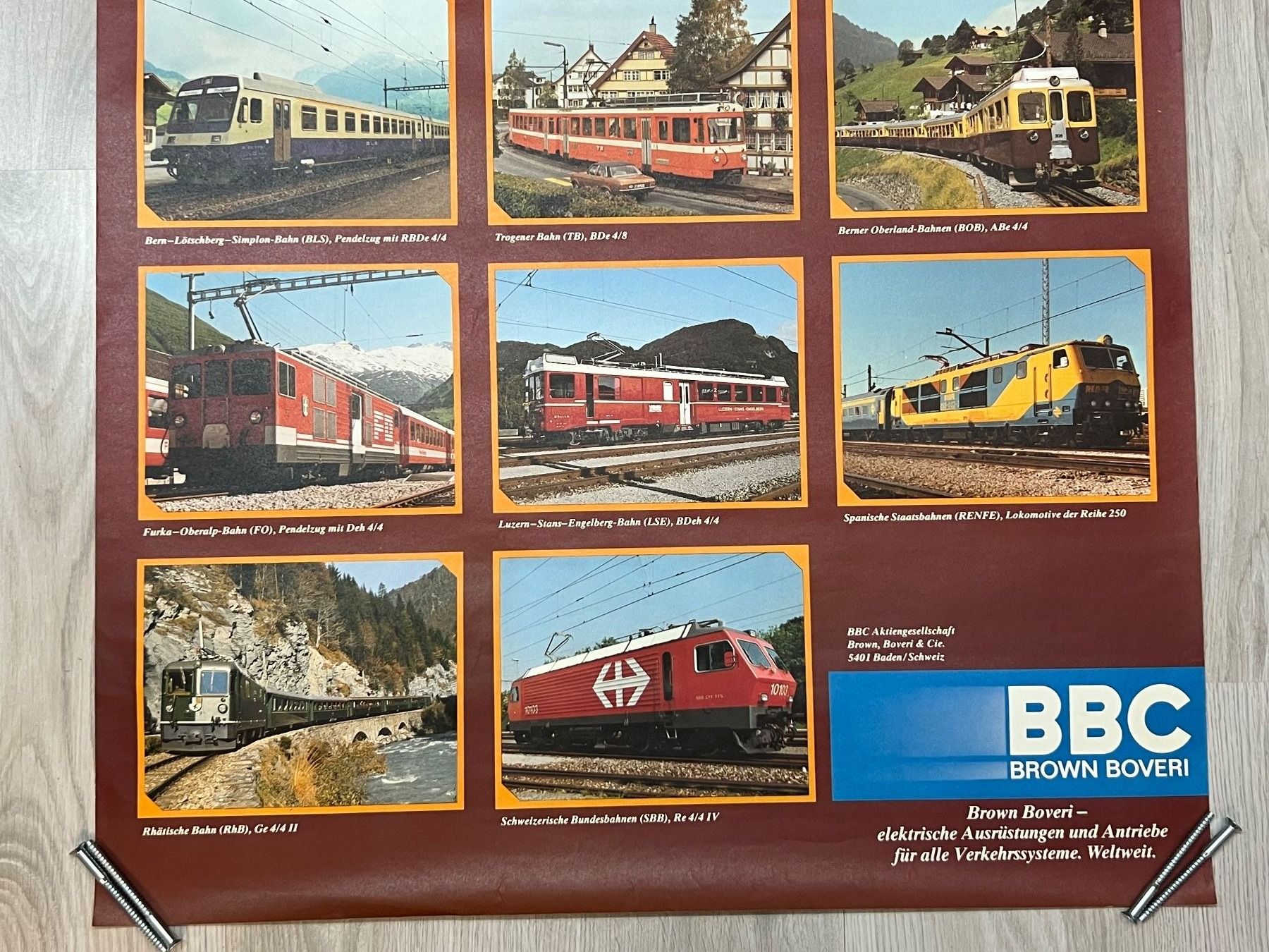Foto & Immagini: Plakat BBC Brown Boweri Lokomotiven Eisenbahnen – Difettoso da Vaduz venduto da Unikate-Markt 4