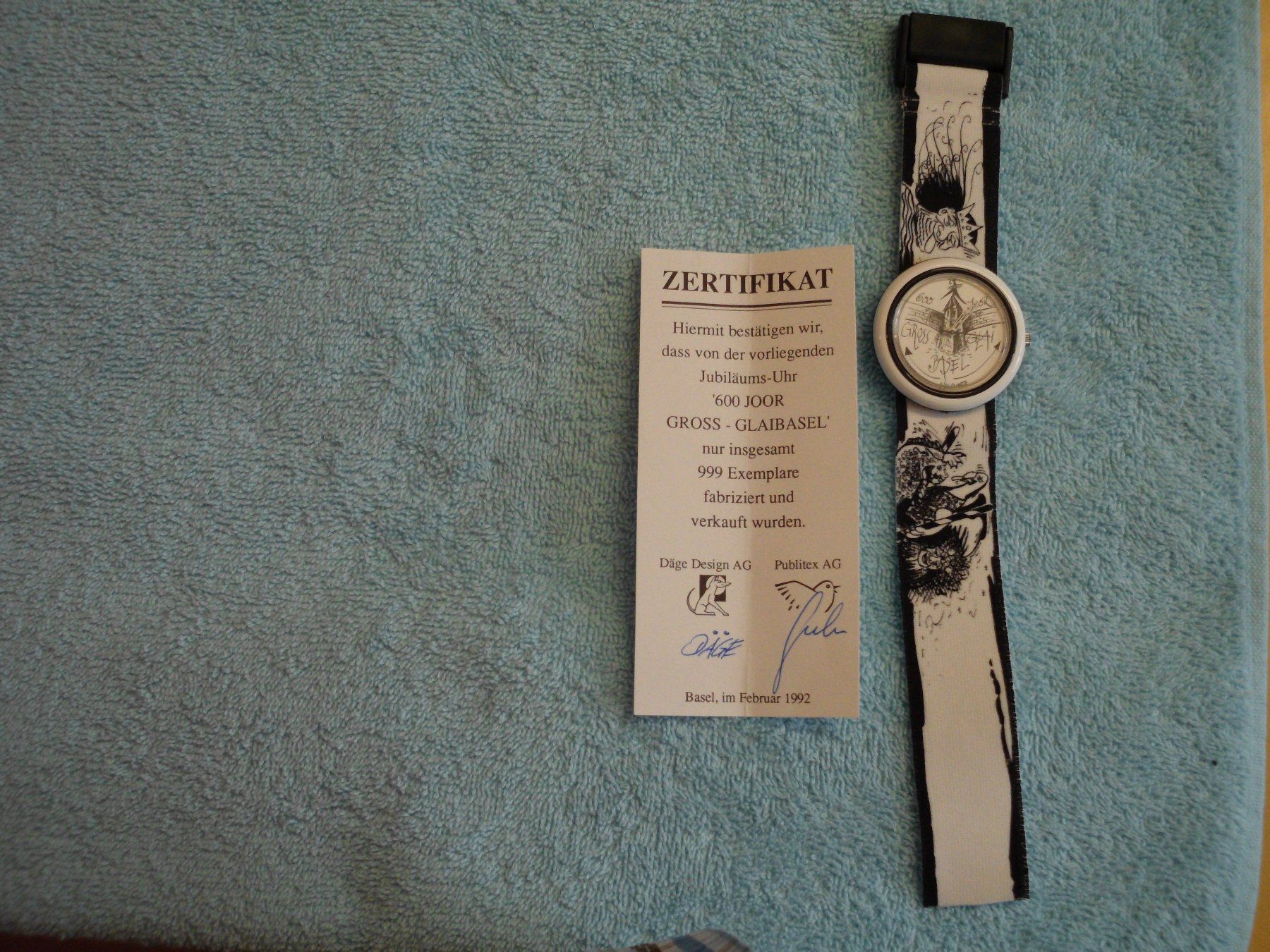 Swiss Uhren: Basler Jubiläums-Uhr no: 610  1992 – Neu (gemäss Beschreibung) aus Basel von 2024cp 2