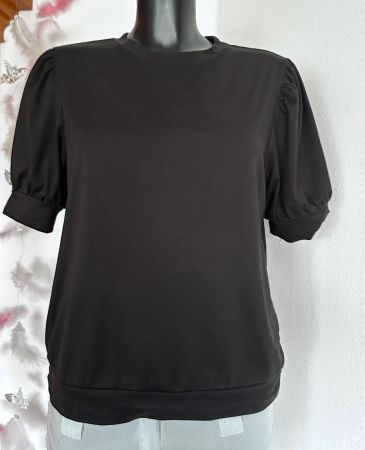 TOP 💜 Gr M /38 T-Shirt Baumwolle schwarz