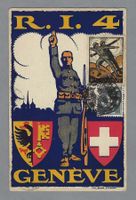 MILITARIA, 1914, R.I.4, GENÈVE