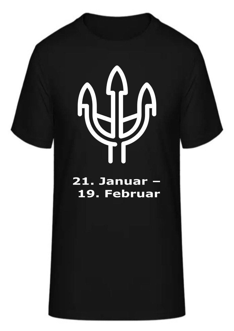 T-Shirts: T-Shirt Sternzeichen Wassermann – Neu und originalverpackt aus Zürich von HarlacherIT
