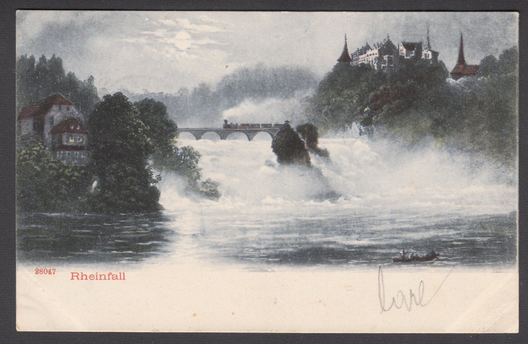 Cartoline postali: Rheinfall seltene alte Ansichtskarte, datiert 1905 Schaff... – Usato da Brienz BE venduto da Diliplunz