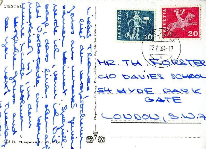 Cartoline postali: Liestal - Flugansicht + 1964 – Usato da Emmenbrücke venduto da teestube 1