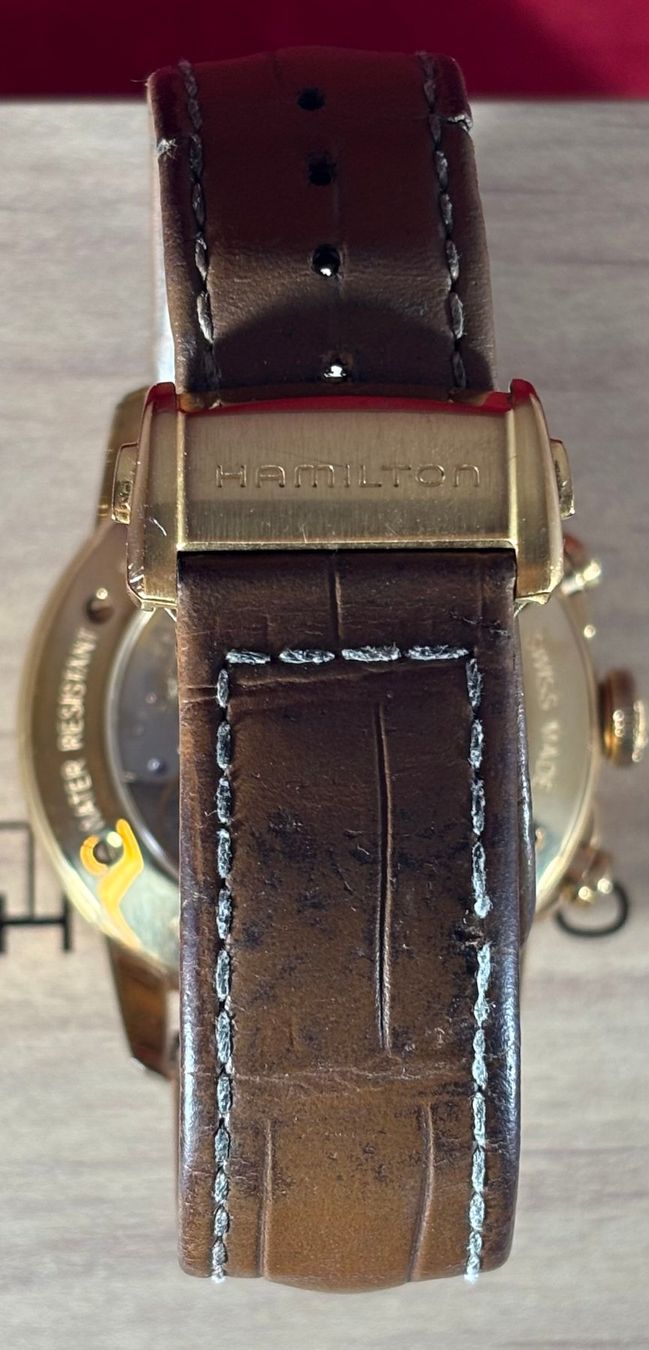 Hamilton Orologi: Hamilton Jazzmaster Chronograph Automatic H406760 – Full Set – Usato da Biel/Bienne venduto da new-life 1