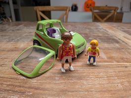 Playmobil - ville: voiture verte avec 2 personnages (set A)