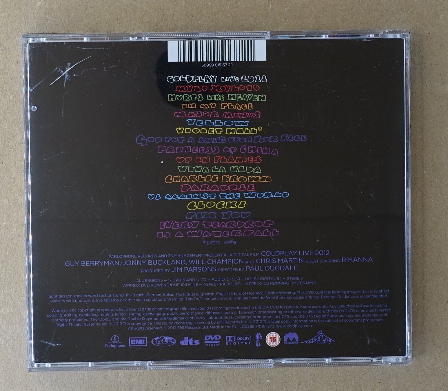 CDs: Coldplay – Live 2012 (CD + DVD) - D6 – Gebraucht aus Sessa von discoverymedia 1