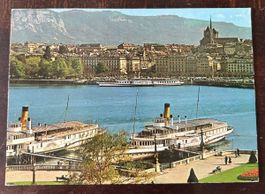 Genève Le quai du Mont Blanc et la rade