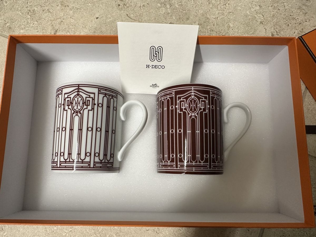 Hermès Set di piatti: Hermes coffee tea set – Nuovo e nell'imballaggio originale da Kilchberg ZH venduto da cruella