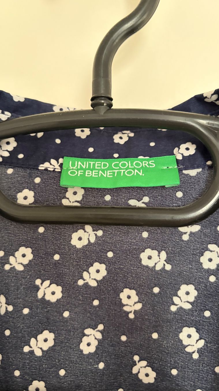 Benetton Camicette: Bluse mit weissen Blümchen – Usato da Wollerau venduto da sid_g2jc 2