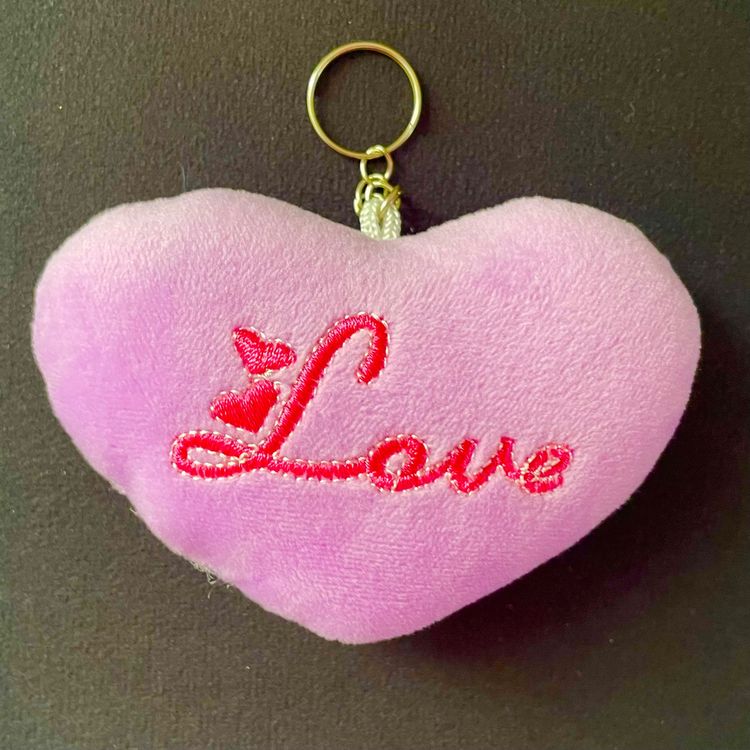 Partner-Anhänger Herz Hälfte – Schwarz-rosa-silberner Schlüsselanhänger Als Liebes-Geschenk