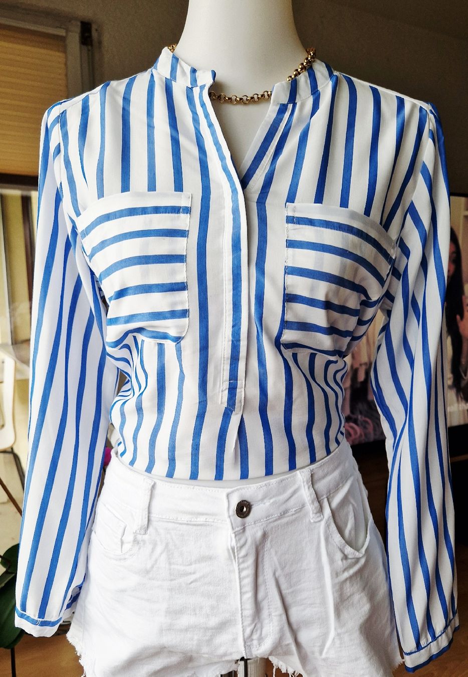 Camicette: Elegant Hails Striped Blouse, Size M, Great Condition. – Usato da Klingnau venduto da fairy.princess 4