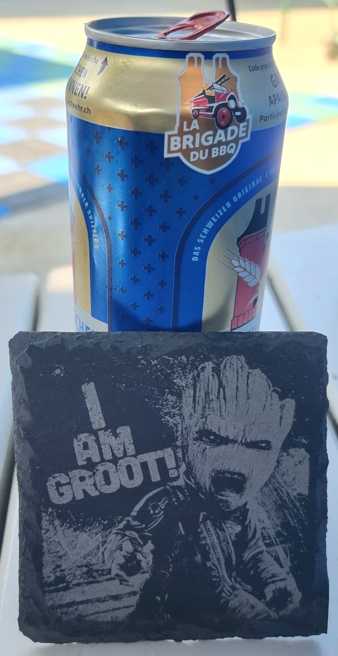 Sottobicchieri: Schieferuntersetzer "I AM GROOT!" (Guardians) – Nuovo (secondo la descrizione) da Rottenschwil venduto da tob_h7ld 2
