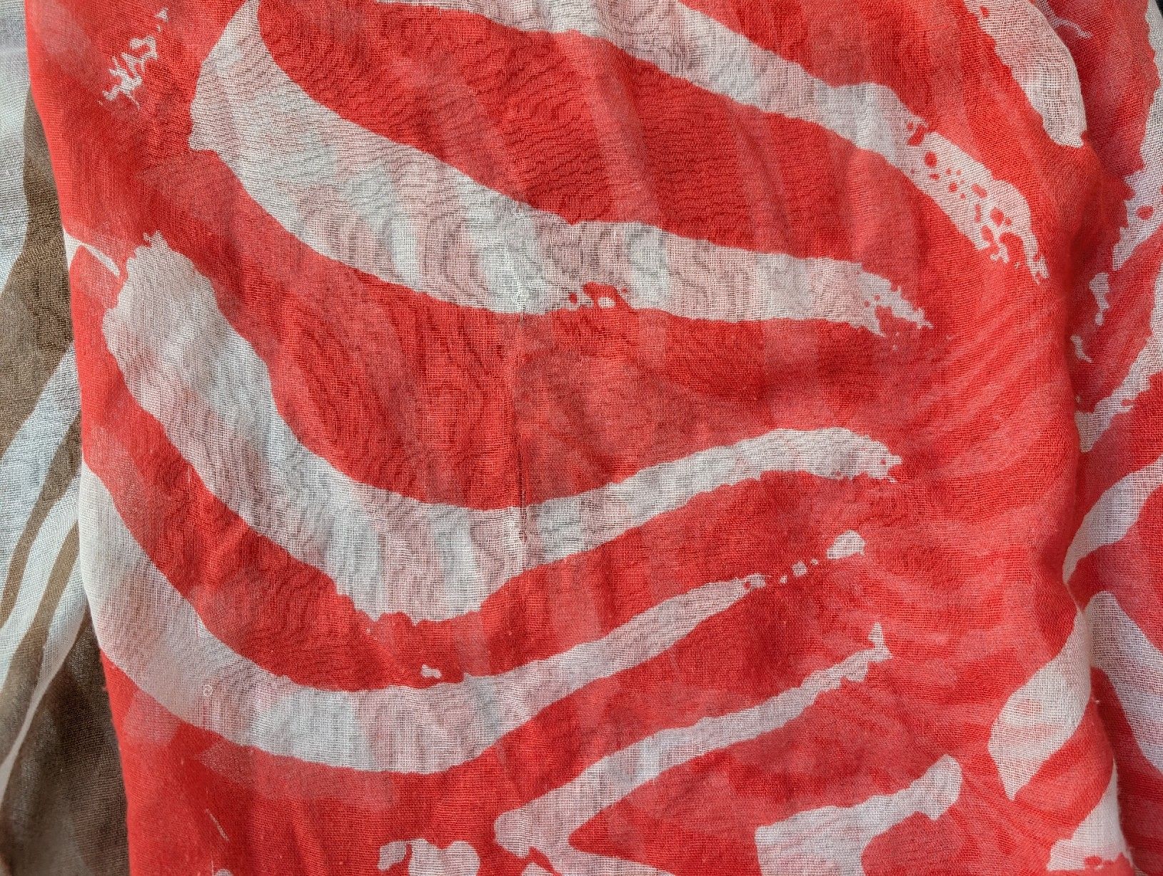 Foulard & Sciarpe: Schal - rot & braun gemustert - Loop Schal – Usato da Zürich venduto da Romy_1011 2