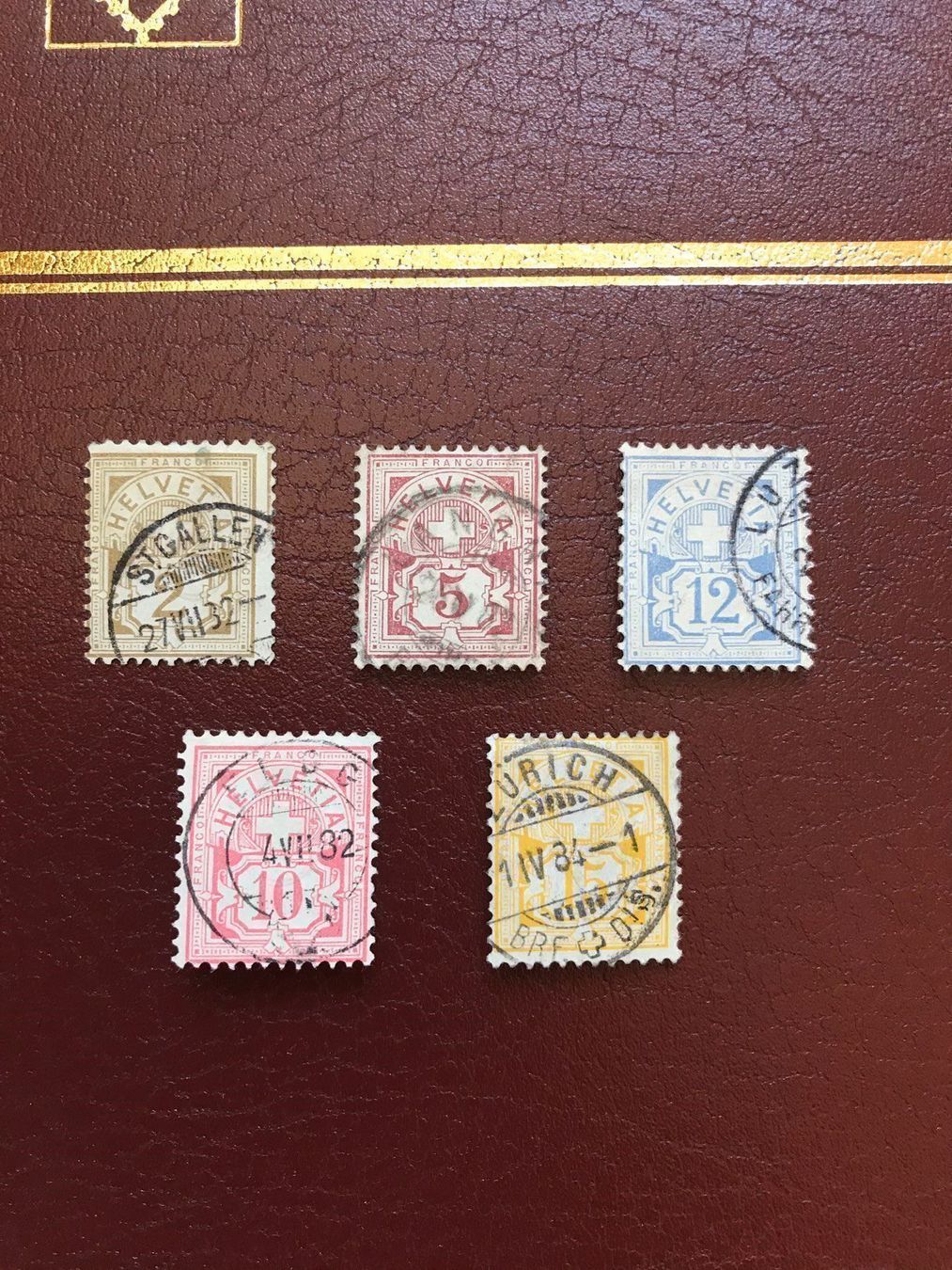 Alle Briefmarken: 1882, Ziffermuster weisses Papier – Gebraucht aus stäfa von brandy66
