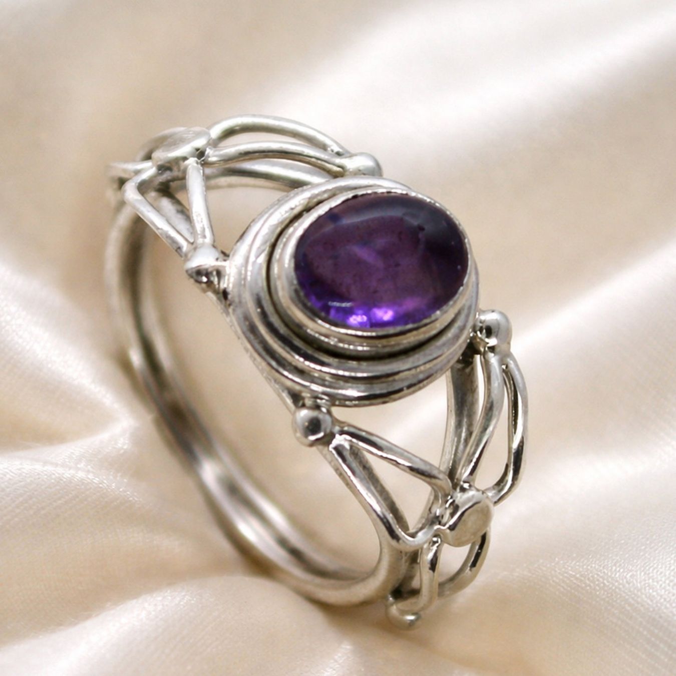 Anelli: Amethyst Ring Gr.52 Silber 925 Sterlingsilber Silberring – Nuovo e nell'imballaggio originale da Bad Salzdetfurth venduto da Weltenbummler-Shop