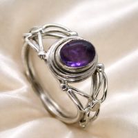 Amethyst Ring Gr.52 Silber 925 Sterlingsilber Silberring