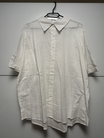Damen Bluse Weiss Kurzarm Grösse XL Zustand gut