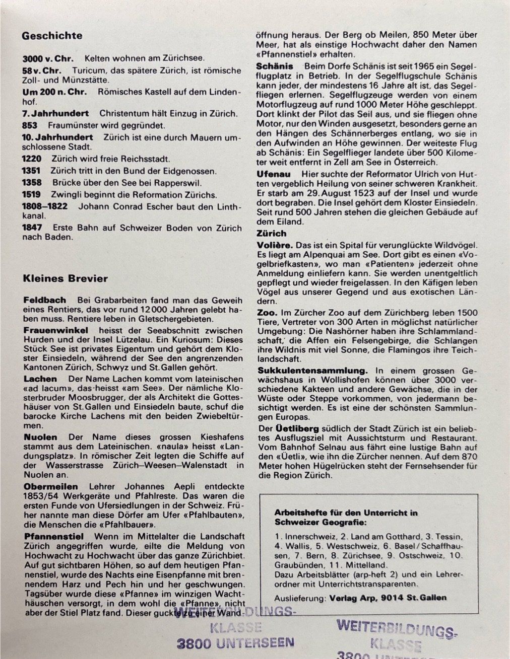 Libri: Bächinger Konrad, Zürichsee - Heft 8 – Usato da Sarnen venduto da Livres 7
