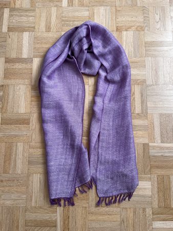 Schal FRIDA FEELING Fair Trade Nepal Seide/Leinen Lila