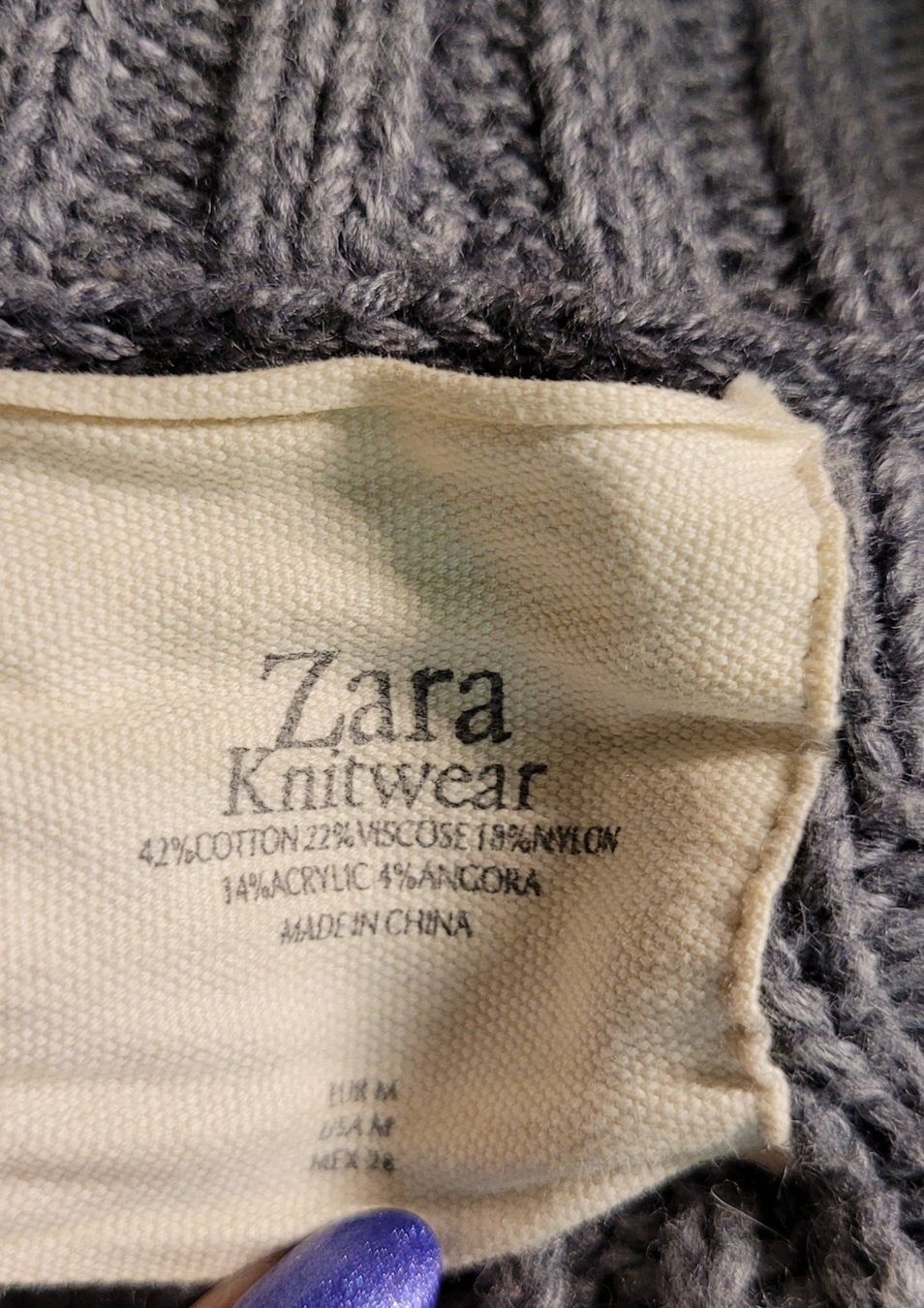 Zara Jacken: ZARA Knitwear Strickjacke Grau Gr. M – Gebraucht aus Füllinsdorf von Sunnebliemli7 2