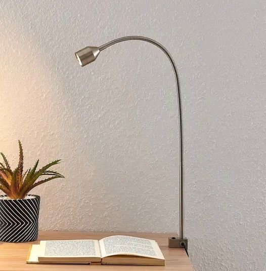 Lampade: Lindby Hanilo LED-Klemmleuchte, nickel satiniert – Nuovo e nell'imballaggio originale da Basel venduto da Seifehuesli 3